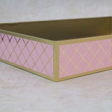 Pink Foil Hamper Tray Rhom