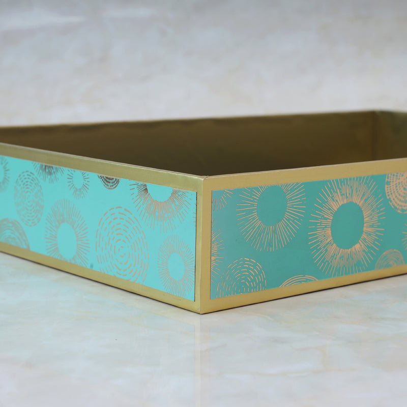 Sea Green Foil Hamper Tray